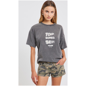 Ksubi Tbs Bleach Oh G Ss Tee Charcoal