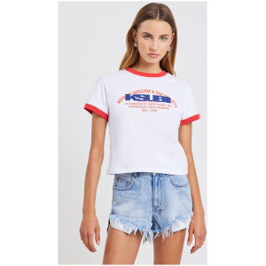 Ksubi Varsity Shrunken SS Tee White