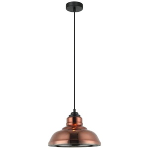 LAMINA Pendant Lamp Light Interior ES Copper Coloured Glass Dome OD280mm