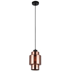 LAMINA Pendant Lamp Light Interior ES Copper Coloured Glass Double Cylinder OD170mm