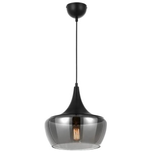 Landy Vintage Pendant Hanging Lamp Light Glass Black Smoke