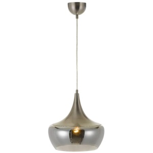 Landy Vintage Pendant Hanging Lamp Light Glass Nickel Smoke