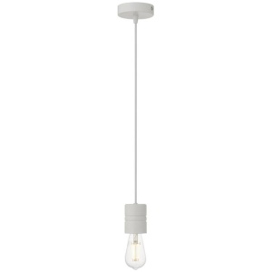 Lang Modern Pendant Hanging Lamp Light Metal White Satin