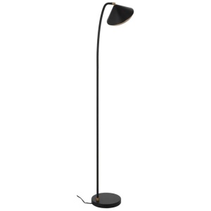 Larson Modern Standing Floor Lamp Light Metal Black Matte