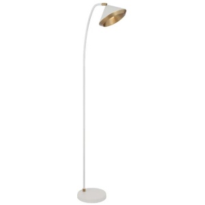 Larson Modern Standing Floor Lamp Light Metal White Matte