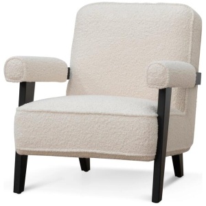Latasha Armchair - Ivory White Sherpa by Interior Secrets - AfterPay Available
