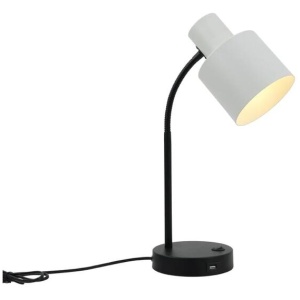 Laura Modern Elegant Table Lamp Desk Light - Black & White