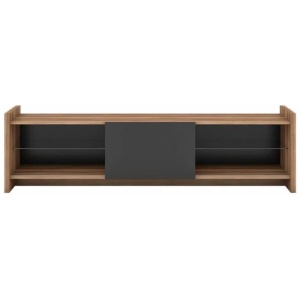 Laura Modern Scandinavian Lowline TV Stand Entertainment Unit 165cm - Walnut