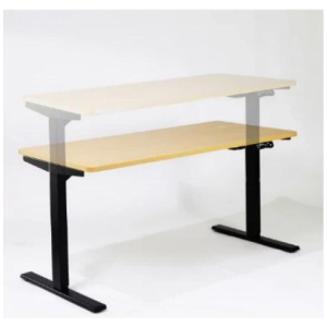 Lavery Electric Height Adjustable Office Desk - 150cm - Beech