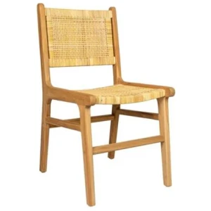 Leana Teak and Rattan Kitchen Dining Chair