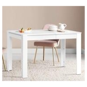 Lenatia 4 Seater Rectangular Dining Table White