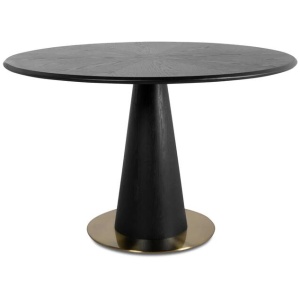Leonardo 1.2m Round Dining Table - Full Black by Interior Secrets - AfterPay Available