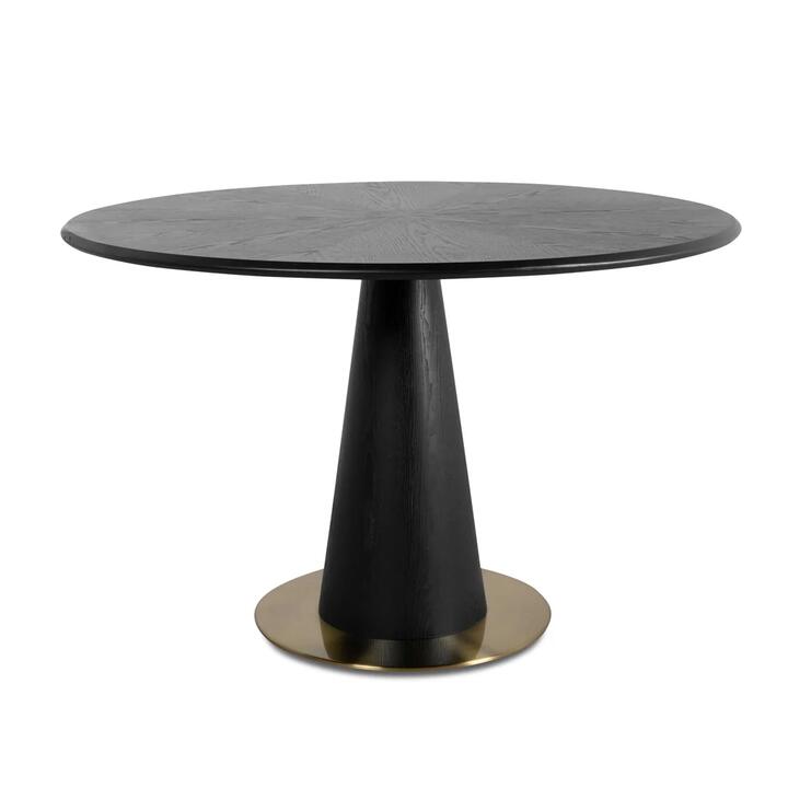 Leonardo 1.2m Round Dining Table - Full Black by Interior Secrets - AfterPay Available