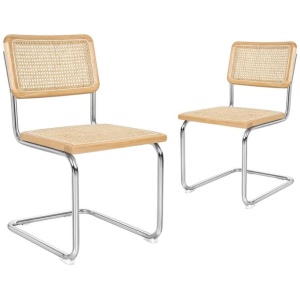 Levede 2x Dining Chairs Cesca Chair Replica Mid Century Modern Rattan Backrest