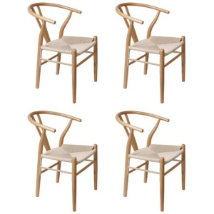 Levede 4x Dining Chairs Wooden Hans