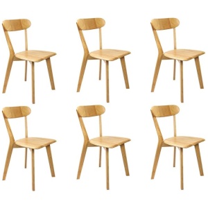 Levede 6x Dining Chairs Wooden Kitchen Chair
