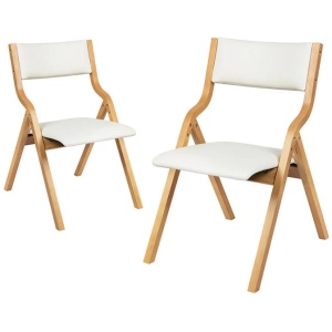 Levede 8x Dining Chairs Foldable PU Beige