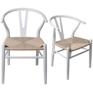Levede 8x Dining Chairs Wooden Hans White