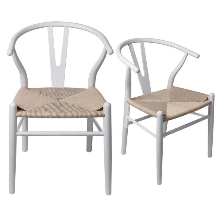 Levede 8x Dining Chairs Wooden Hans White