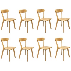 Levede 8x Dining Chairs Wooden Kitchen Chair