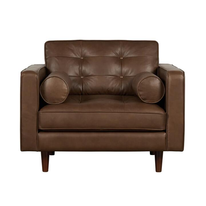 Lexington Leather 1-Seater Sofa Lounge Relaxing Accent Chair Armchair Tan