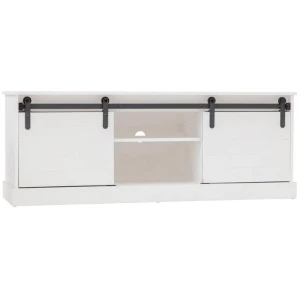 Liberty Modern Entertainment Unit TV stand W/ 2-Door 2-Open Shelves - White