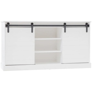 Liberty Modern Sideboard Buffet Unit Storage Cabinet W/ 3-Shelf 2-Door - White