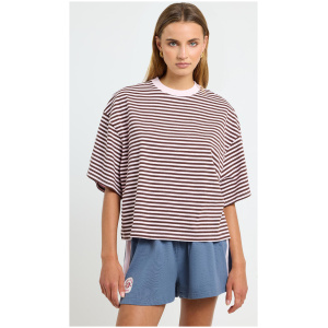 Liido Boxy Crop Tee Island Stripe
