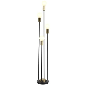 Lincoln 4-Lights Standing Floor Lamp Metal Base - Antique Brass