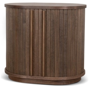Linea 55cm Side Table - Walnut by Interior Secrets - AfterPay Available