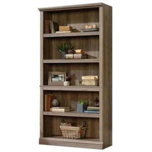 Lintel 5-Tier Sleek Wooden Bookcase Display Shelf - Salt Oak
