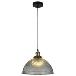 Livia Hanging Pendant Lamp Glass Shade - Black / Grey