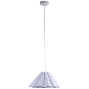 Loca Vintage Metal Base Fabric Shade Hanging Pendant Light Lamp White