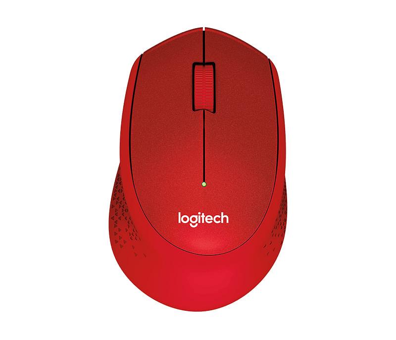 Logitech M331 Silent Plus Mouse RF Wireless Optical 1000 DPI - Red