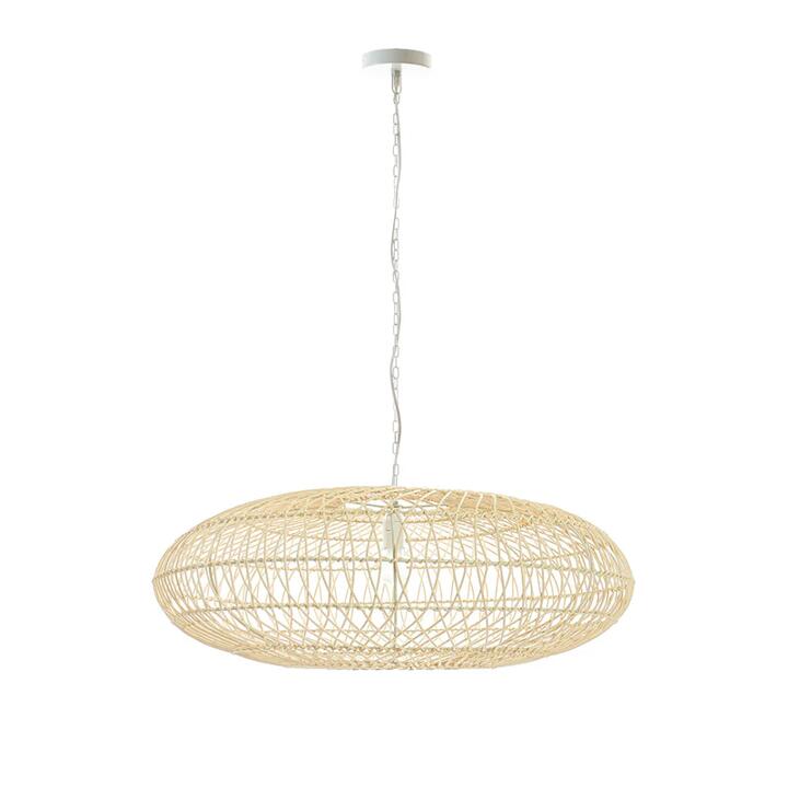 Lona Spheroid Bamboo Rattan Hanging Pendant Light Lamp Large Natural
