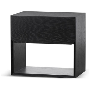 Lonny Oak Bedside Table - Black by Interior Secrets - AfterPay Available