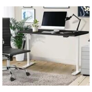 Lonsdale 120Cm & White Electric Standing Desk Black