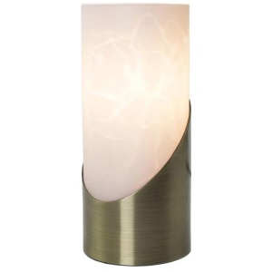 Lonsdale Touch Table Lamp Antique Brass Antique Brass Base - White