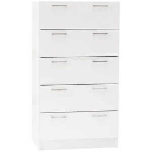 Lorenzo Chest of 5-Drawer Tallboy Storage Cabinet - White