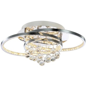 Loretta Dimmable LED Modern Elegant Pendant Lamp Ceiling Light - Chrome