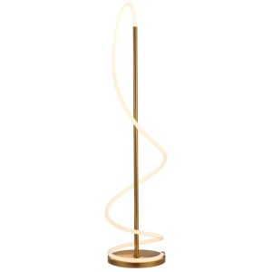 Lorraine Metal Wizard Modern Elegant LED Spiral Light Floor Lamp Light - Gold
