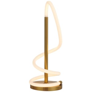 Lorraine Metal Wizard Modern Elegant LED Spiral Light Table Lamp Light - Gold