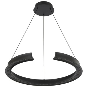Lucid Modern Pendant Hanging Lamp Light Aluminium Metal Pvc Black Matte