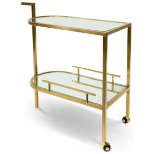 Luigi Bar Cart - Mirror and Gold Base by Interior Secrets - AfterPay Available