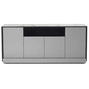 Lunar Sideboard Buffet Unit Storage Cabient Spanish Ceramic Marble-Looking - White