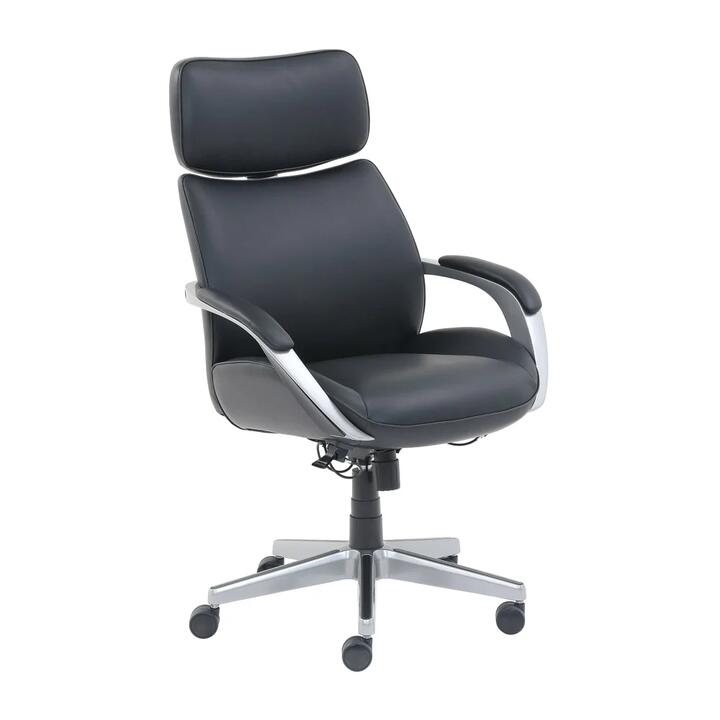 Luxo Ergonomic PU Leather Computer Study Home Office Excecutive Chair - Black