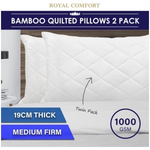 Luxury - Bamboo Quilted Pillow - Twin Pack