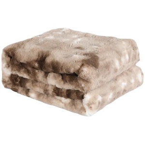 Luxury Tie-Dyed Blanket - Brown | 127cm x 152cm | 500GSM Ultra-Soft Faux Fur