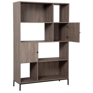 Lyra Multi-Purpose 4-Tier Bookcase Display Shelf - Oak