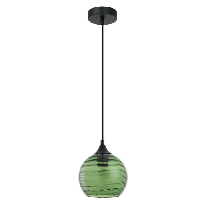 MARBRE Pendant Lamp Light Interior ES OD170mm H180mm Wine Glass Green Wavy Glass